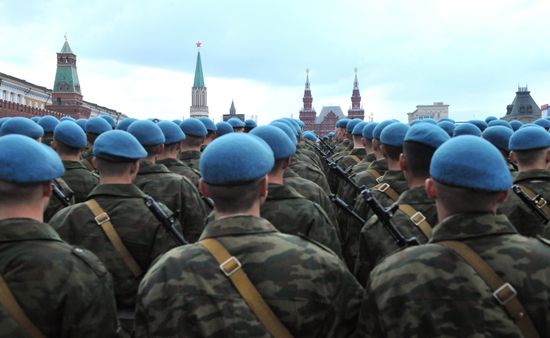 Rehearsal of Victory Parade on Red Square
