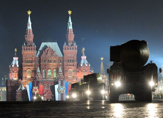 Rehearsal of Victory Parade on Red Square
