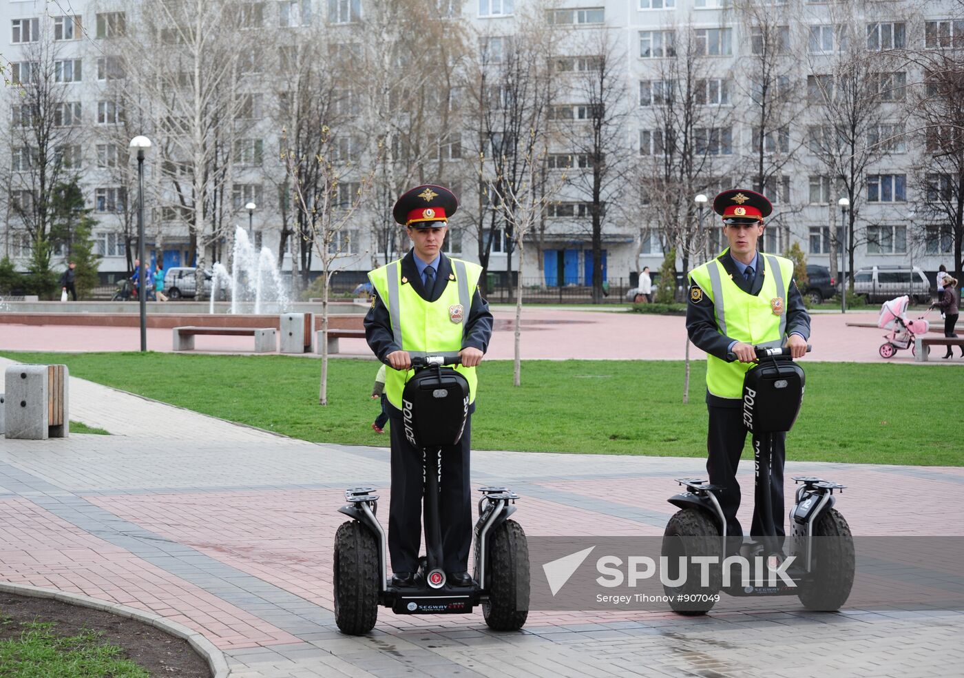 ATC staff in Naberezhnye Chelny patrol using an electric scooter