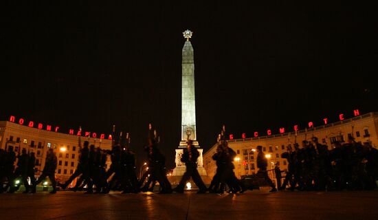 Rehearsal for Victory Parade, center of Minsk