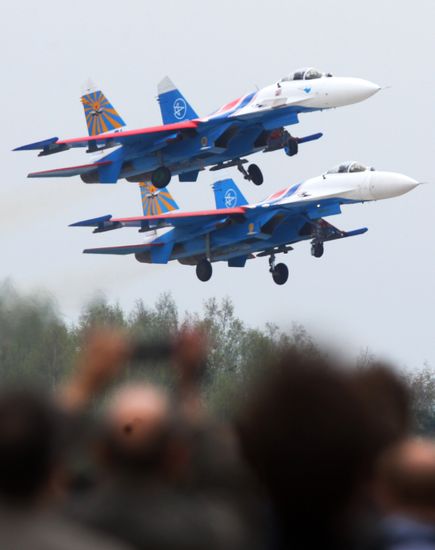 Strizhi aerobatic display team celebrate their anniversary