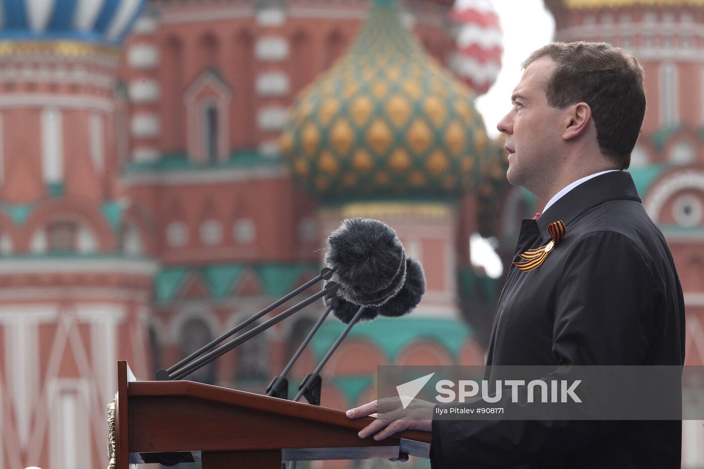 Dmitry Medvedev attends Victory Parade, Red Square