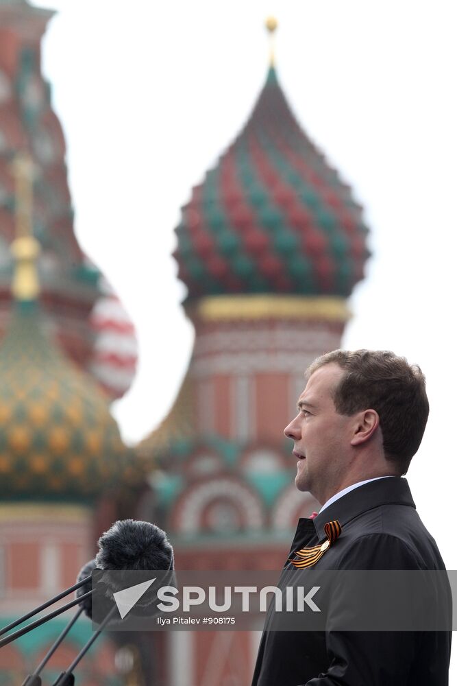 Dmitry Medvedev attends Victory Parade, Red Square