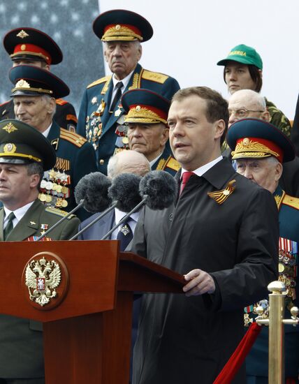 Dmitry Medvedev attends Victory Parade, Red Square