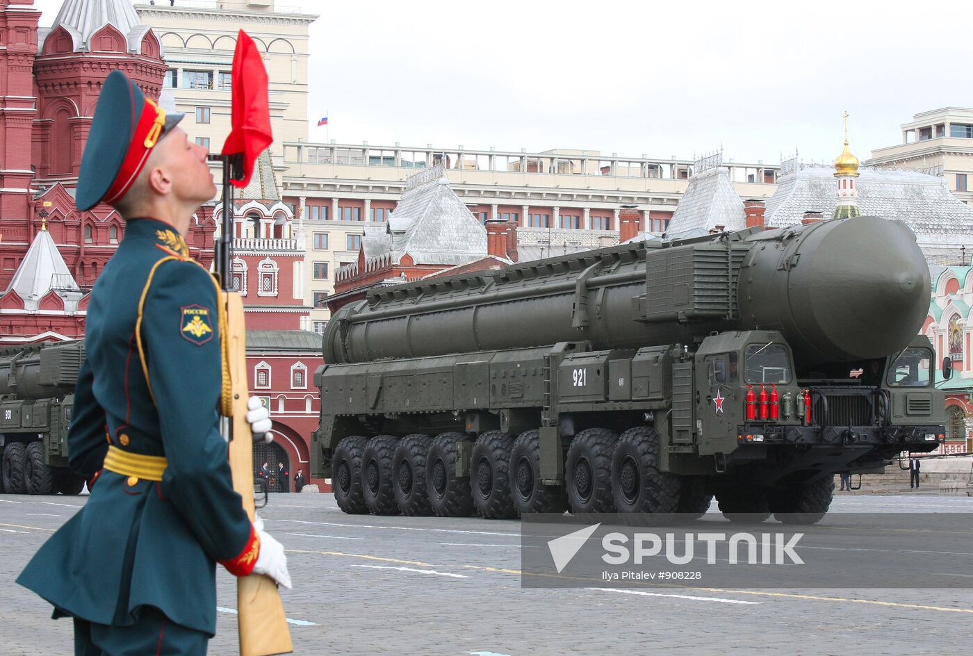 Military parade held on the 66th anniversary of WWII