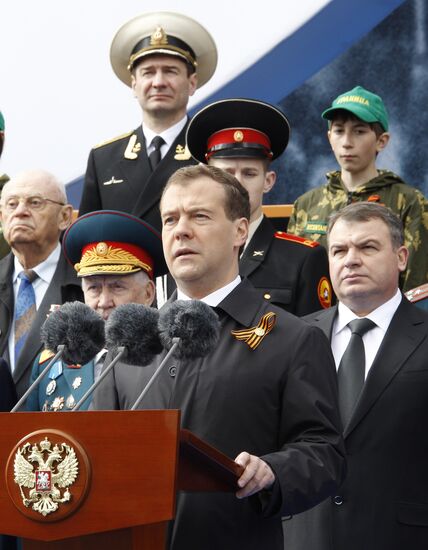 Dmitry Medvedev attends Victory Parade, Red Square
