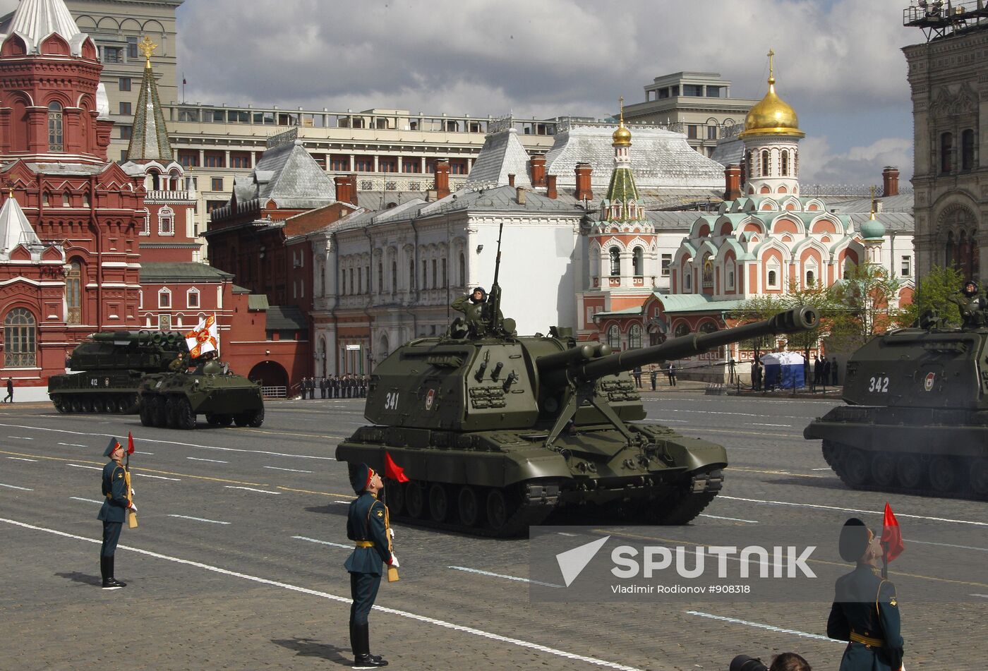Military parade held on the 66th anniversary of WWII