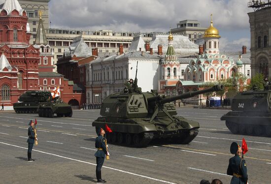 Military parade held on the 66th anniversary of WWII