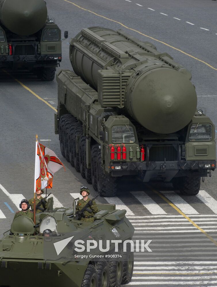Military parade held on the 66th anniversary of WWII