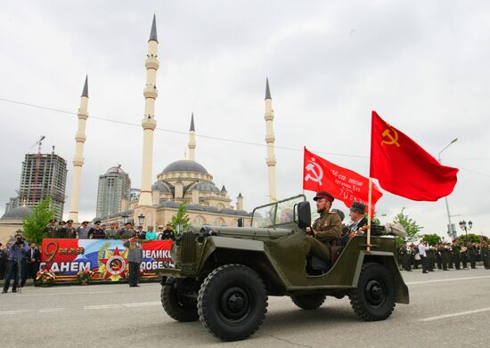 Victory Day parade in Grozny