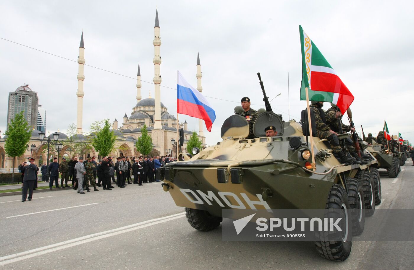 Victory Day parade in Grozny
