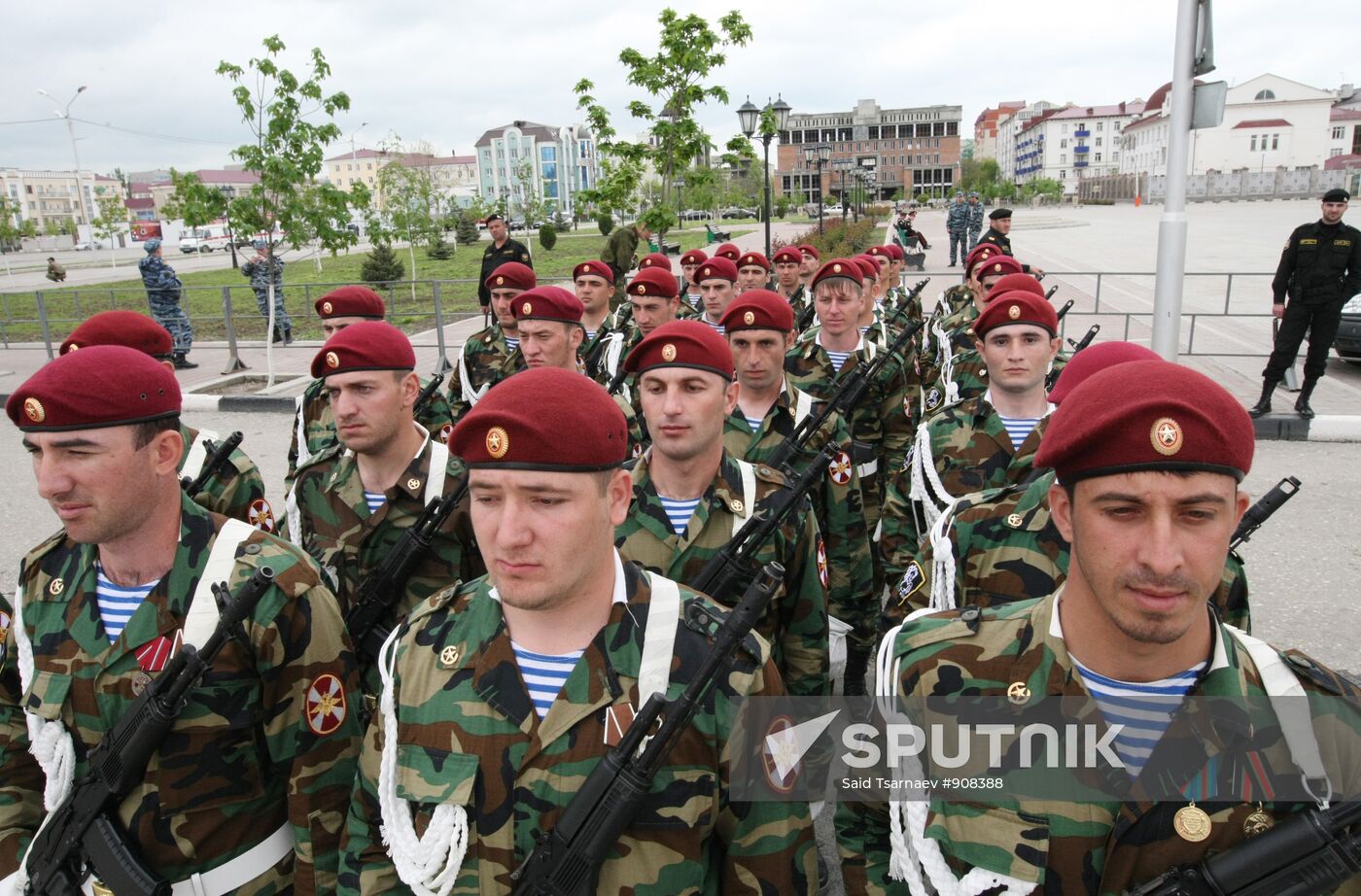Victory Day parade in Grozny