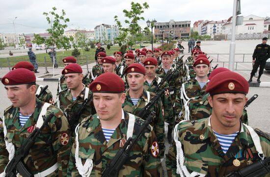 Victory Day parade in Grozny