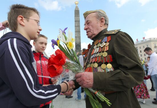 May 9th Victory Day holiday in Minsk