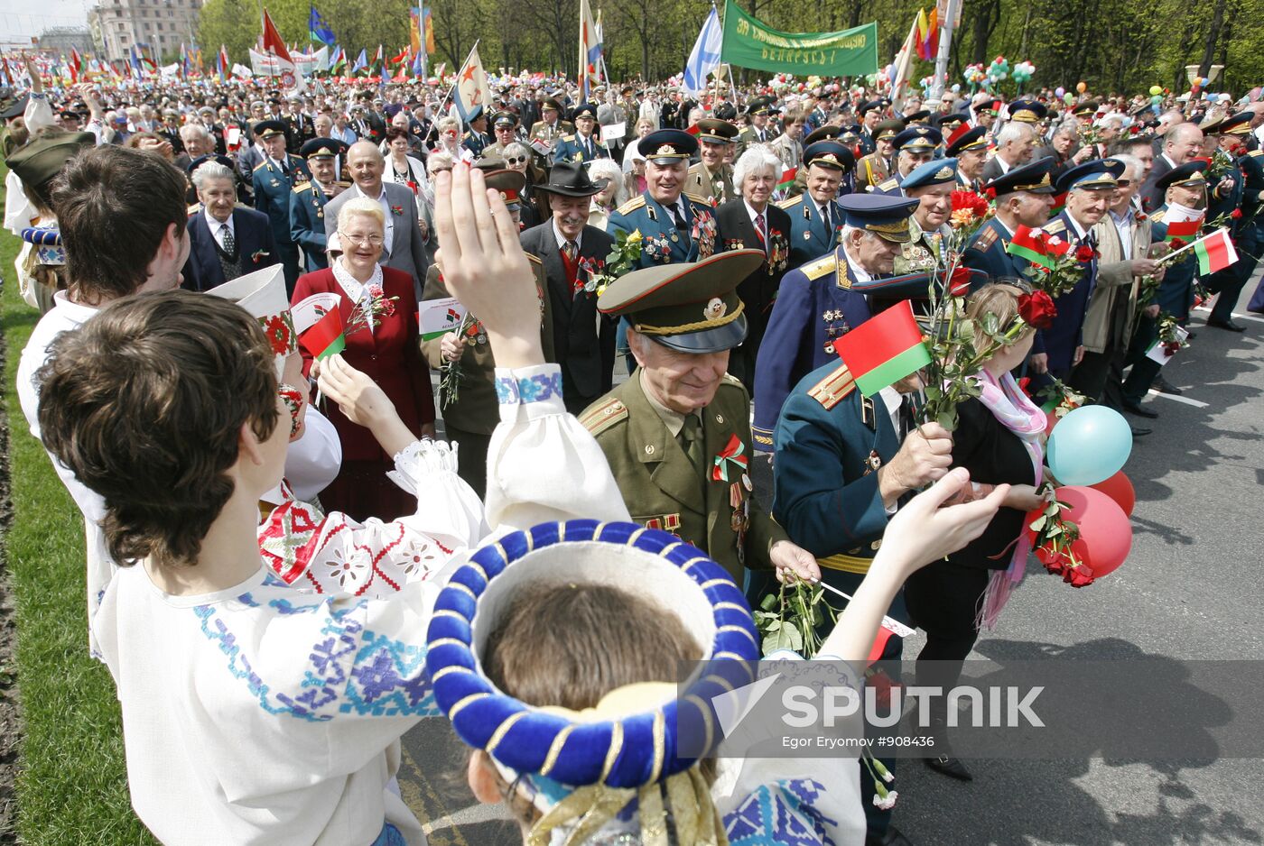 May 9th Victory Day holiday in Minsk