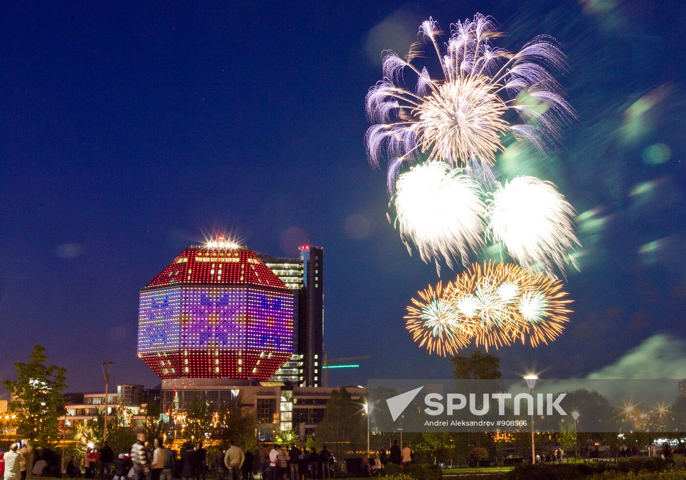Holiday fireworks in Minsk
