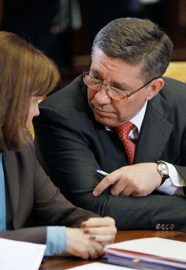 Elvira Nabiullina and Vladimir Popovkin