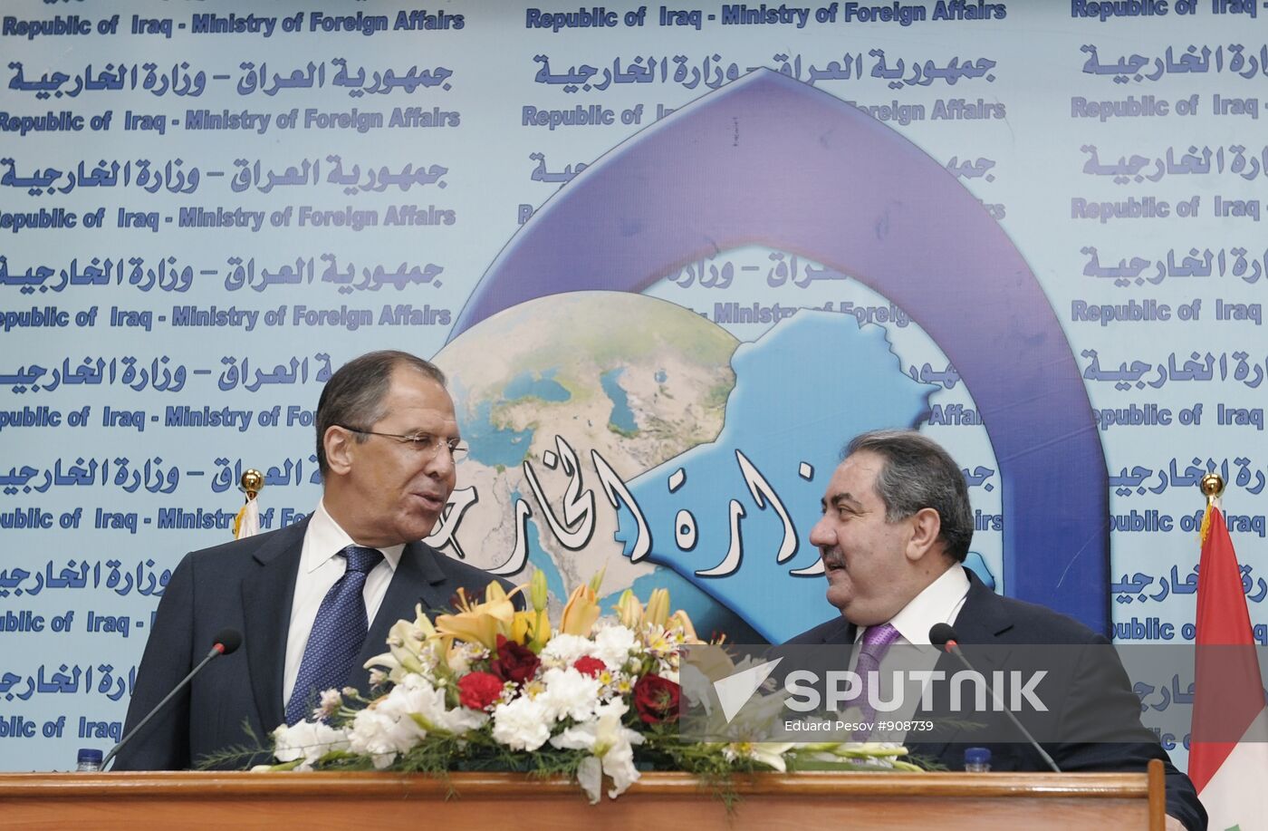 Work visit of Russian Foreign Minister Sergei Lavrov in Baghdad