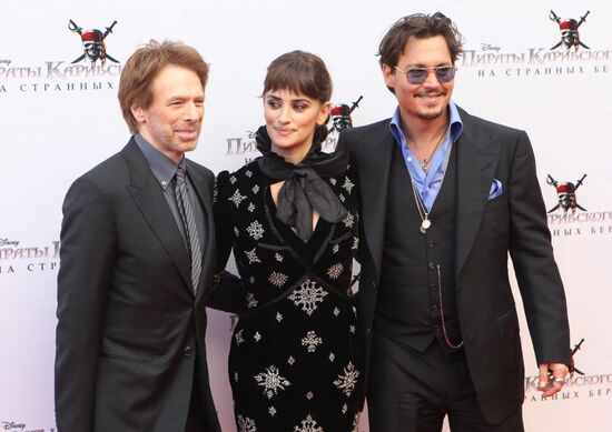 Jerry Bruckheimer, Penelope Cruz and Johnny Depp