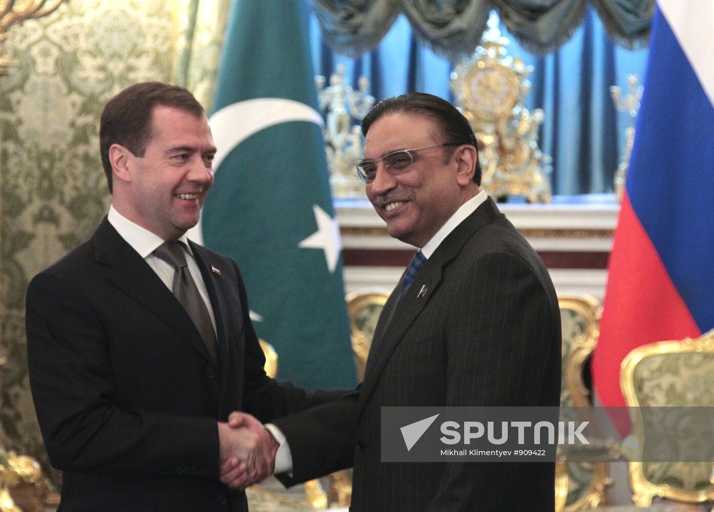 Dmitry Medvedev meets Asif Ali Zardari in the Kremlin