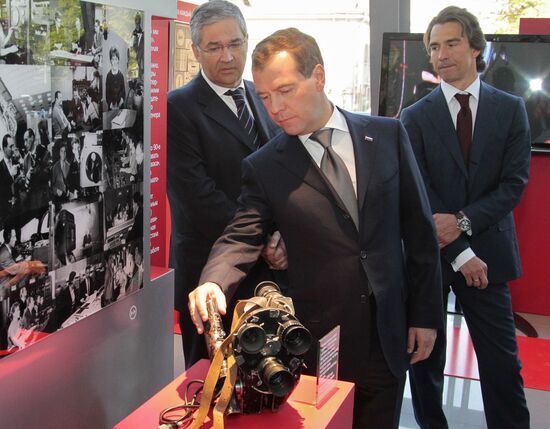 Dmitry Medvedev visits Rossiya Channel headquarters