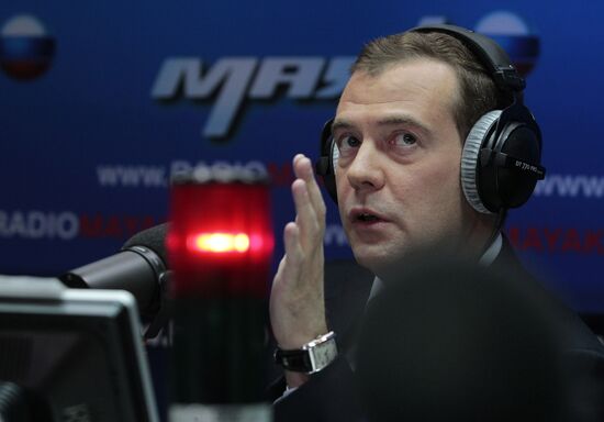 Dmitry Medvedev visits Rossiya Channel headquarters
