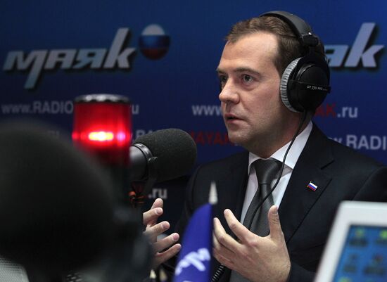 Dmitry Medvedev visits Rossiya Channel headquarters
