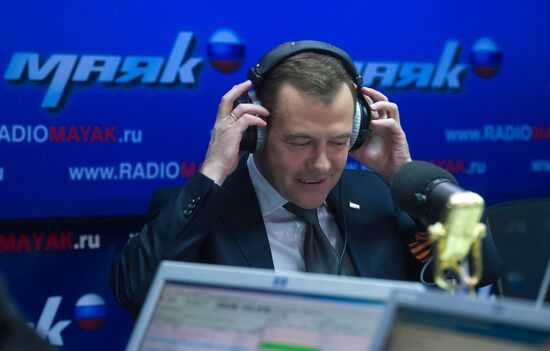Dmitry Medvedev visits VGTRK headquarters