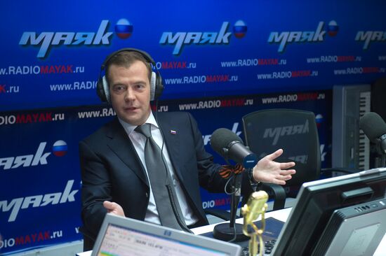 Dmitry Medvedev visits VGTRK headquarters