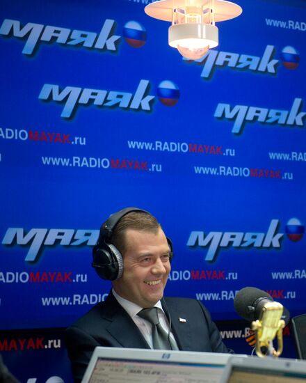 Dmitry Medvedev visits VGTRK headquarters