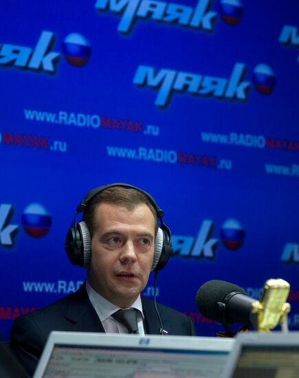 Dmitry Medvedev visits VGTRK headquarters