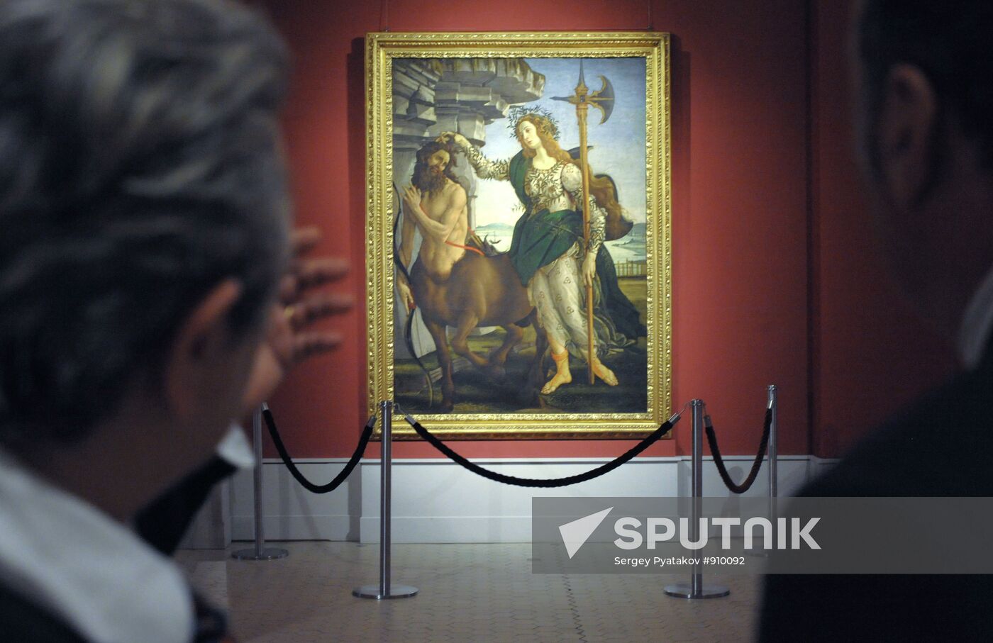 Sandro Botticelli's "Pallas and Centaur" painting presented