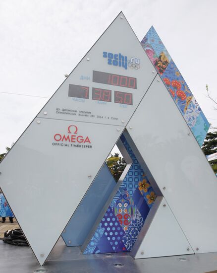 Sochi launches 2014 Winter Olympics countdown clock