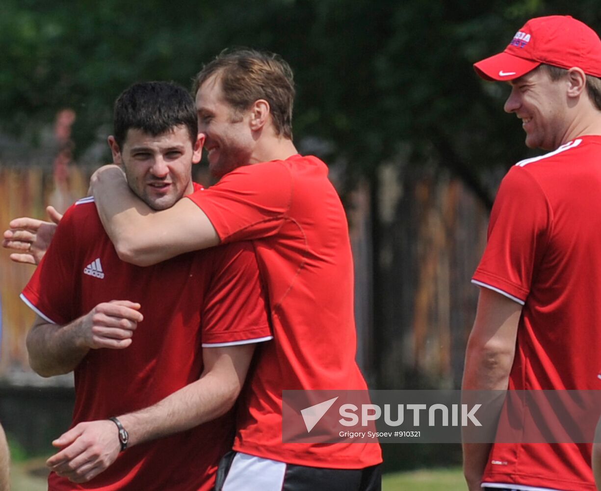 Alexander Radulov, Alexei Morozov and Vasily Koshechkin