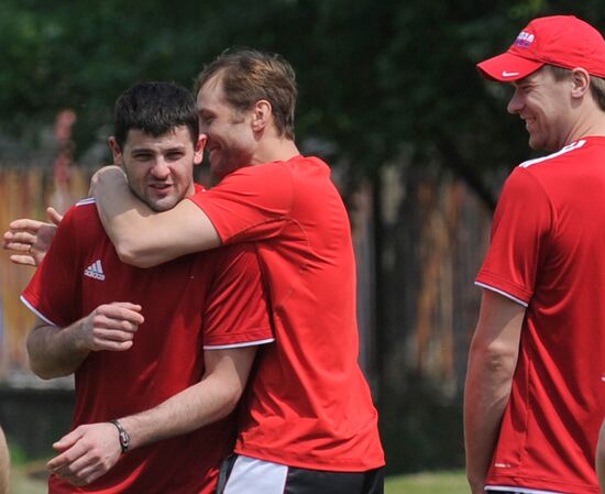 Alexander Radulov, Alexei Morozov and Vasily Koshechkin