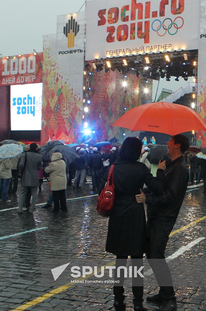 "1000 Days to the Olympics in Sochi" concert on Red Square