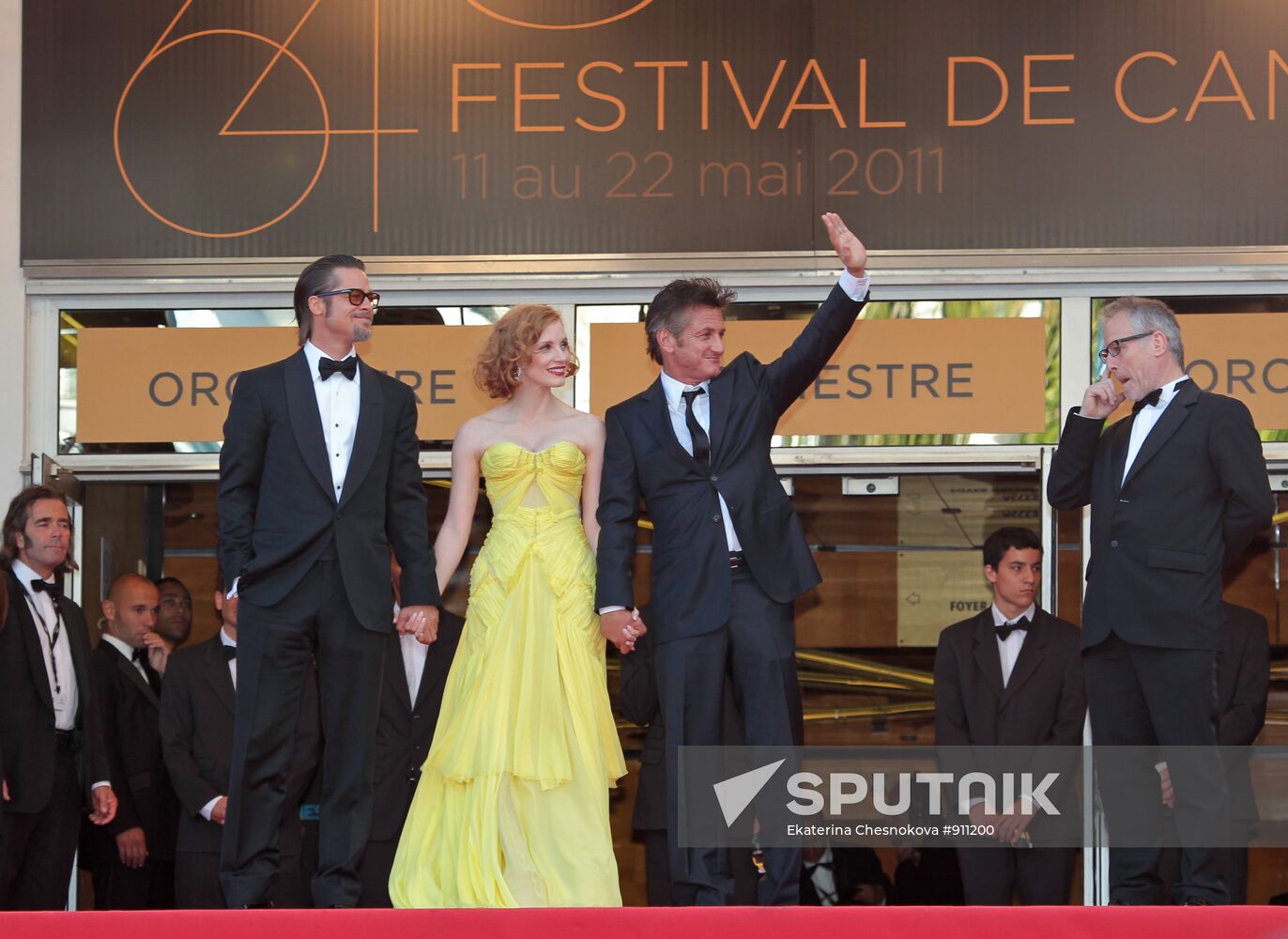 Brad Pitt, Jessica Chastain and Sean Penn