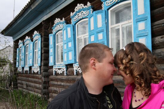 Seeing resident of Grinevich Tarski in Omsk region off to army