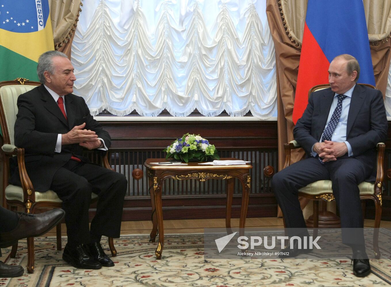 Vladimir Putin meets Michel Temer