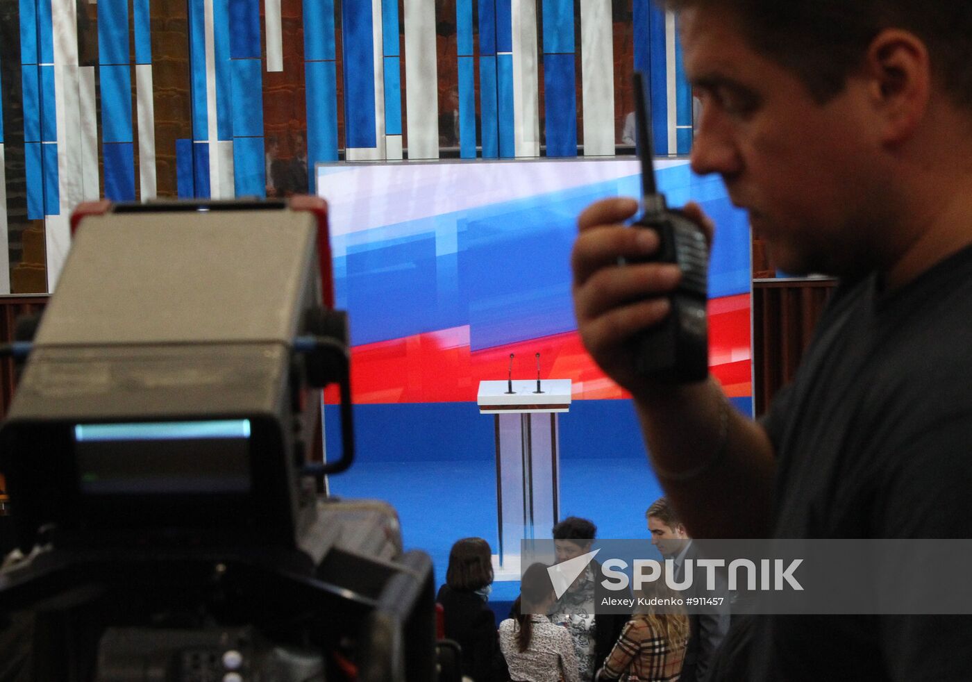 Preparations for President Dmitry Medvedev’s news conference