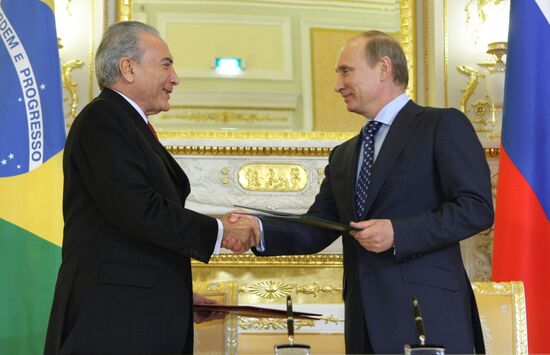 Brazil's Vice-President Michel Temer visits Russia