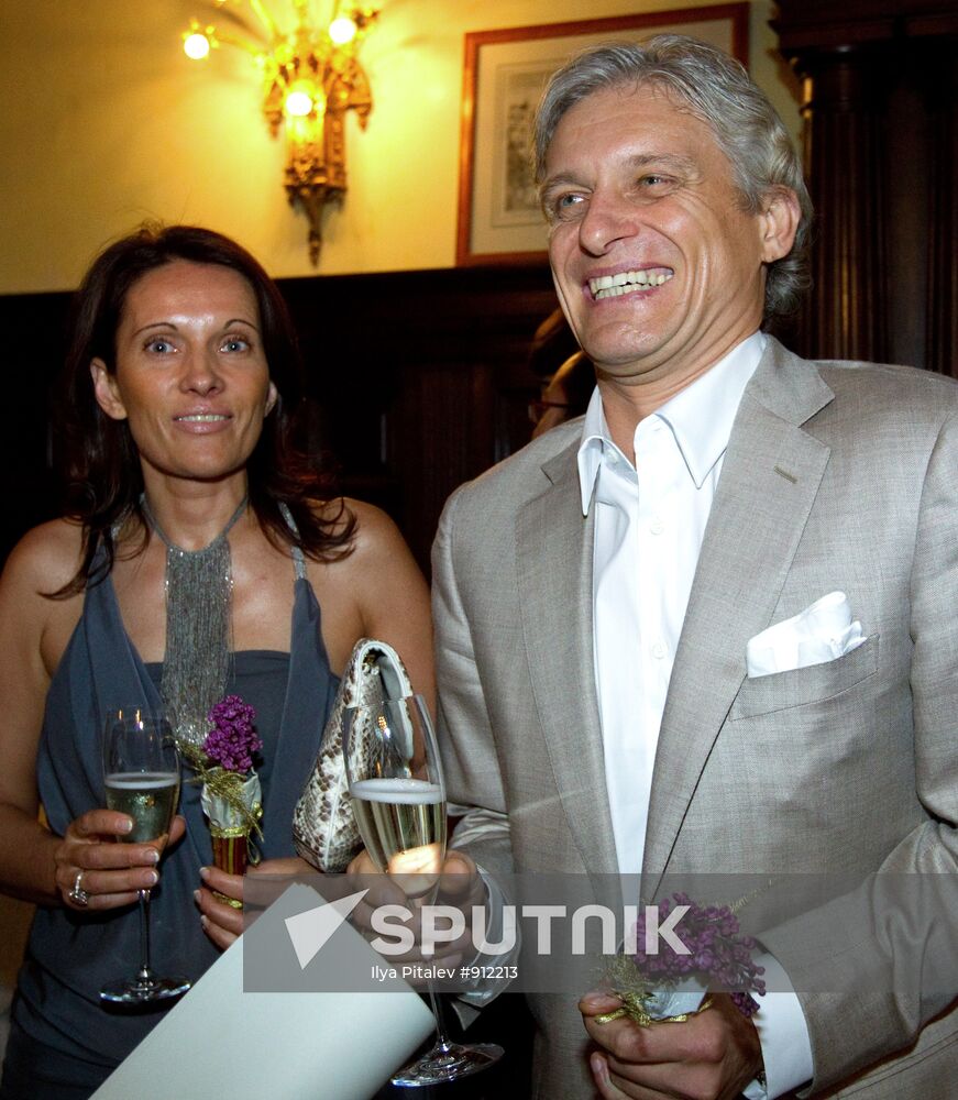 Oleg Tinkov and his wife, Rina