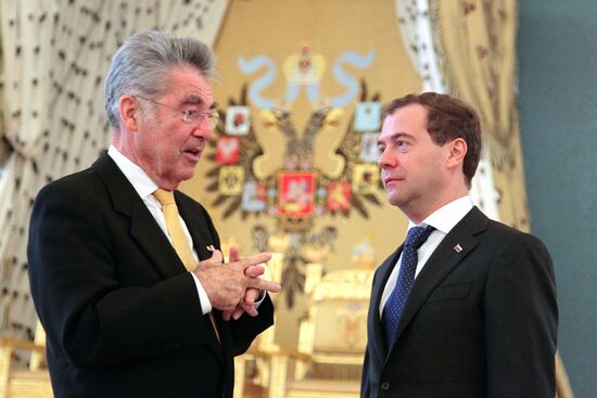 Dmitry Medvedev meets with Heinz Fischer