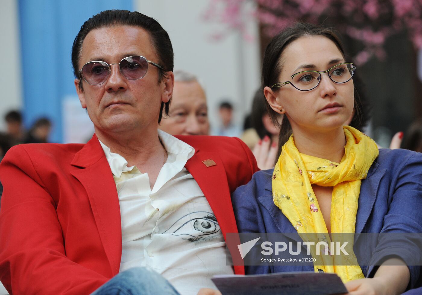 Actor Oleg Menshikov and his wife Anastasia