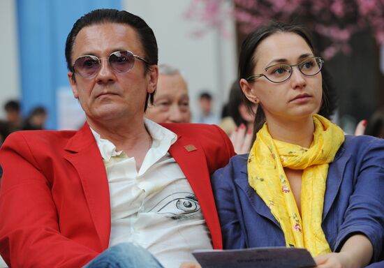Actor Oleg Menshikov and his wife Anastasia