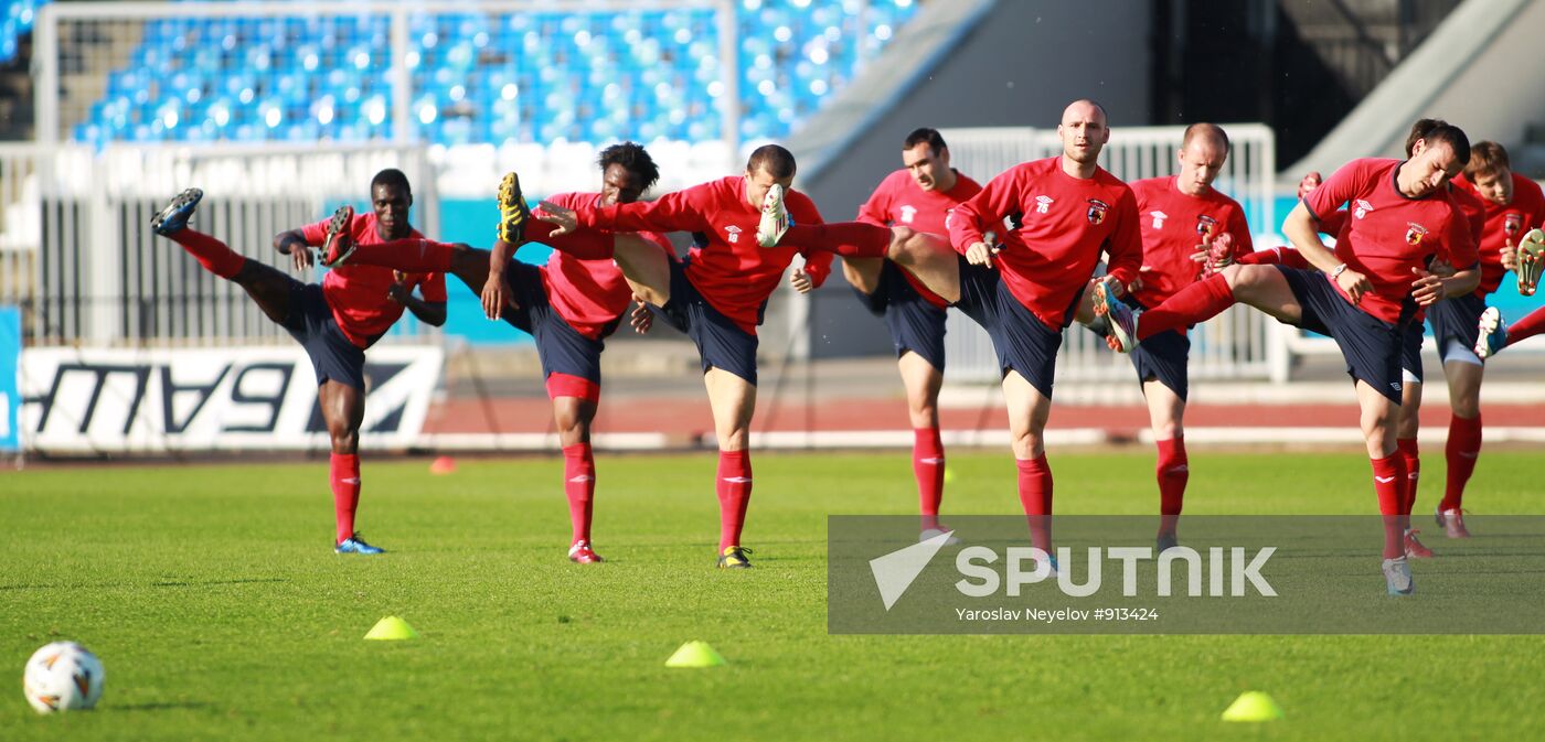 Football. CSKA and Alania train ahead of Russia Cup match