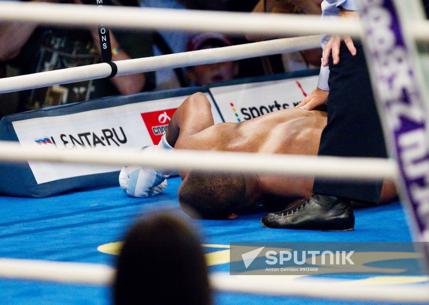 Boxing. Bout between Denis Lebedev (Russia) and Roy Jones