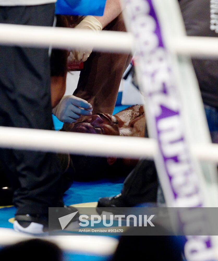 Boxing. Bout between Denis Lebedev (Russia) and Roy Jones