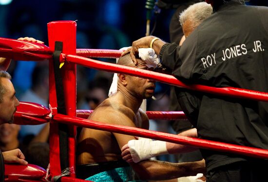 Boxing. Bout between Denis Lebedev (Russia) and Roy Jones