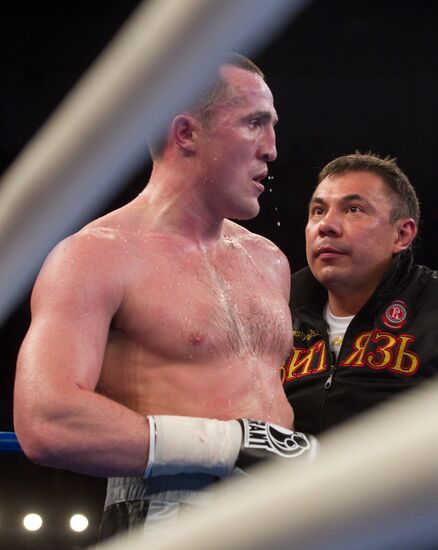 Boxing. Bout between Denis Lebedev (Russia) and Roy Jones